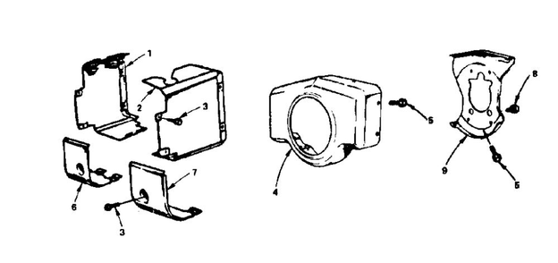 Muffler, Air Guide And Housing Group Diagram and Parts List for 402417 0676-01 - 0676-01 Briggs and Stratton Engine